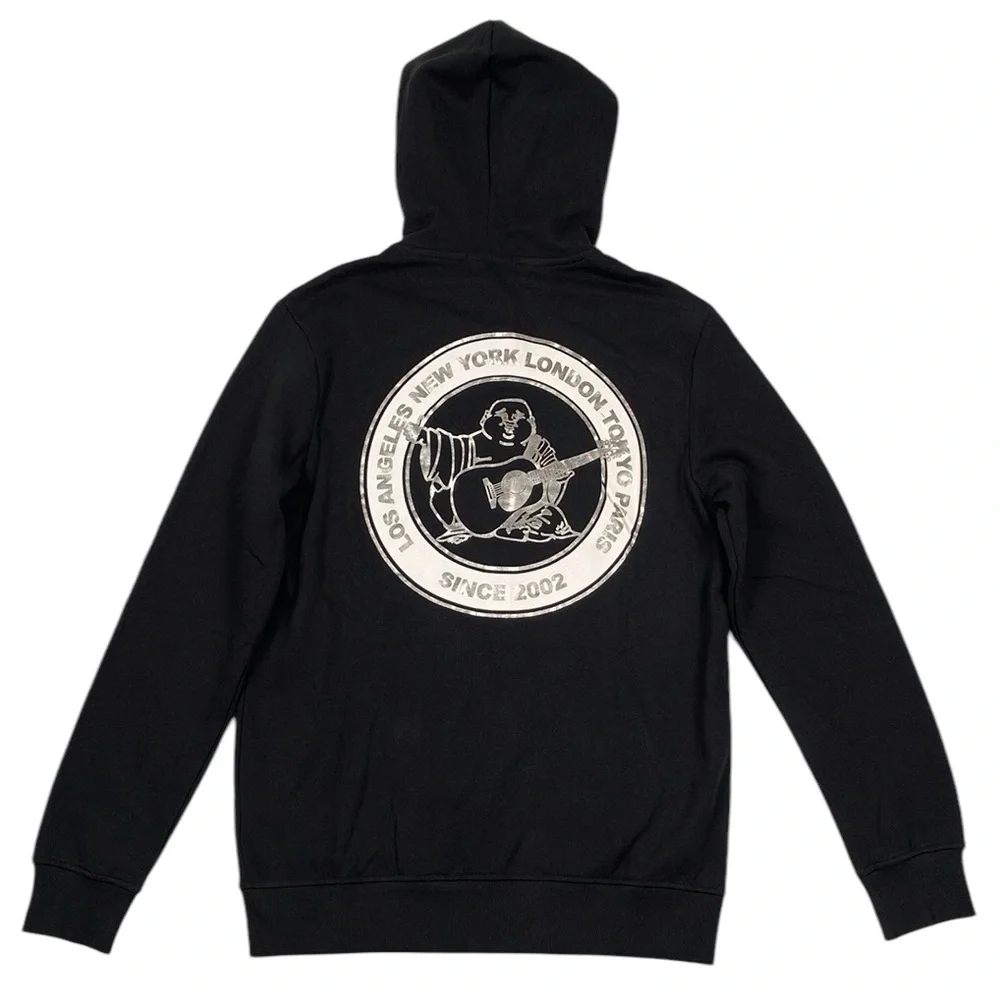 True Religion Zip Hoodie City Buddha Black Sweatshirt NWT